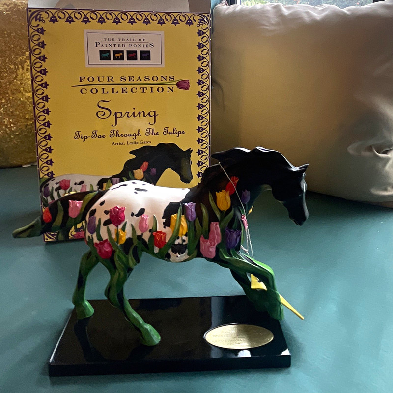 Trail of Painted Ponies Tip-Toe Through the Tulips Horse Resin 03236/20,000