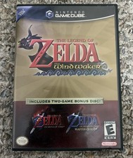 Legend of Zelda Wind Waker / Ocarina Time Master Quest Gamecube + Manual TESTED