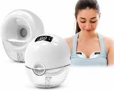 Hands Free Breast Pump Wearable Electric Portable Rechargeable 3 Modes 9 Levels