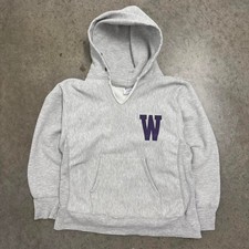 Vintage 80s Champion Reverse Weave Hoodie Williams University Gray Mens Large
