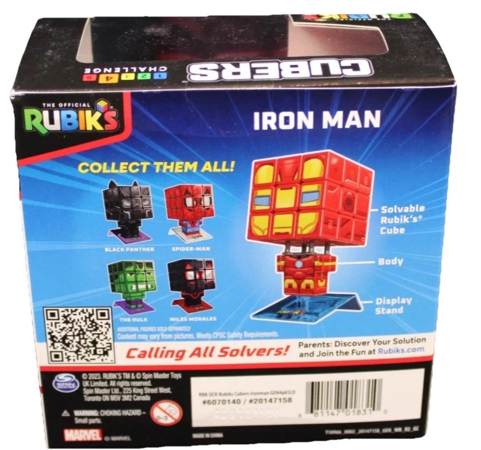 Cubo de Rubik - Cubos de Iron Man, juguete rompecabezas Marvel 3x3 nuevo Foto 2 de 3