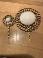 Gold Tone Flower Hair Bobby Pins, Set If 2