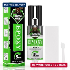 2 Part Clear Epoxy Glue - 5 Minute Set Epoxy Adhesive, 0.85 oz Syringe 1 Pack ,
