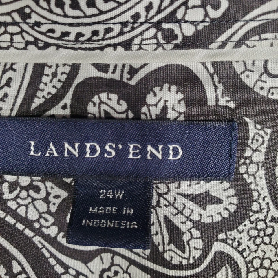 Top Land's End Plus para mujer 3XL negro cachemir abotonado acampanado Lagenlook artístico Foto 4 de 4