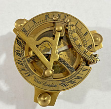 Brass Maritime West London Sundial Compass Nautical Reproduction