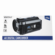 Vivitar 4K Digital Camcorder - 16x Zoom , WIFI, Touch Screen - Black