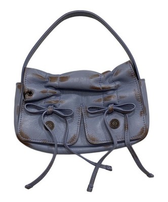 Acne Studios Multipocket Micro Bag Sky Blue Leather Women Used Authentic