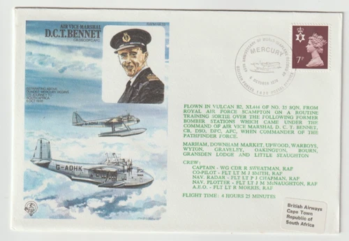 6/10/1978 UK GB RAF Flown Cover - Air Vice Marshal D.C.T. Bennet