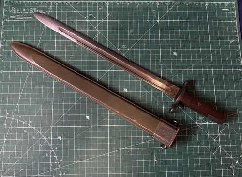 WW2 US Military Rare M1905 Springfield Long Rifle Bayonet