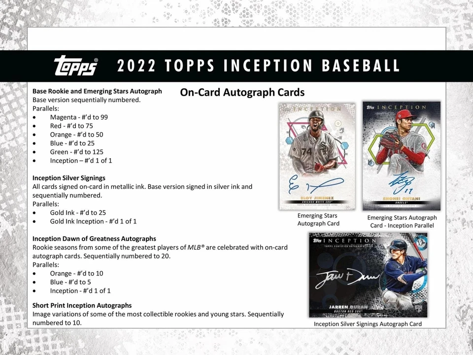 2022 TOPPS INCEPTION Baseball Hobby Box   Fresh Case! - Image 4 of 4