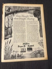 1950s Western Shotgun Shell Ad Antique SuperX Xpert Winchester Model 12 Browning