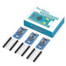 3 PCS Pro Micro 5V 16MHz Module Board 2 Row Pin Header Fits Arduino Mini