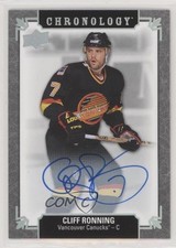 2019 Upper Deck Chronology Franchise History Cliff Ronning #FH-VA-CR Auto 04f2