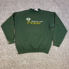 Vintage Logo Athletic Green Bay Packers Sweatshirt Mens Large Green Made in USA