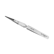 Excelta 159D-RTN Tweezers Straight Cross Action Replaceable Carbon Fiber Tip 5"