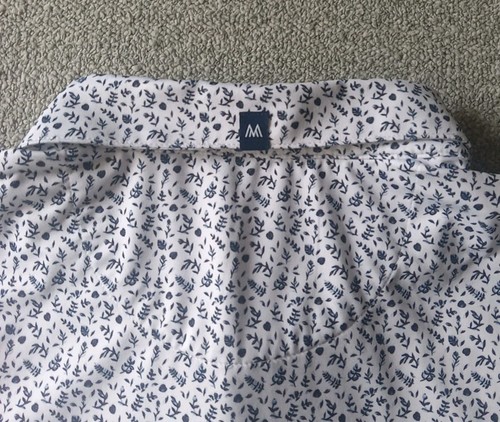 Mizzen Main Polo Shirt Men's 2XL Floral Geometric Leaf Stretch Performance EUC - Picture 2 of 10
