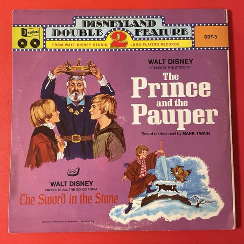 RARE The Sword In The Stone Disney Double Feature 2 X LP Disneyland Mono M-!!!! - Picture 2 of 5
