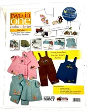 Sewing With Nancy Book Two In One Embroideries Toddlers Book 1-4 CD 16 Designs