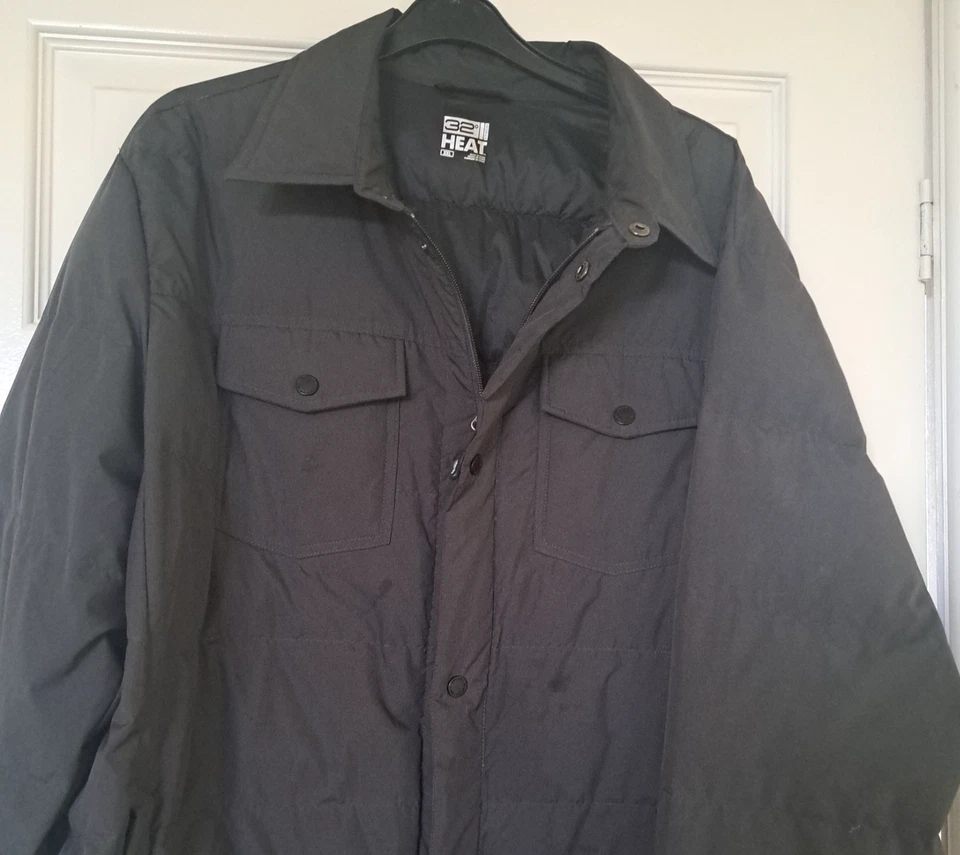 Men's black 32 degree heat jacket. Lightweight  with down and feather lining XXL - Image 2 of 4