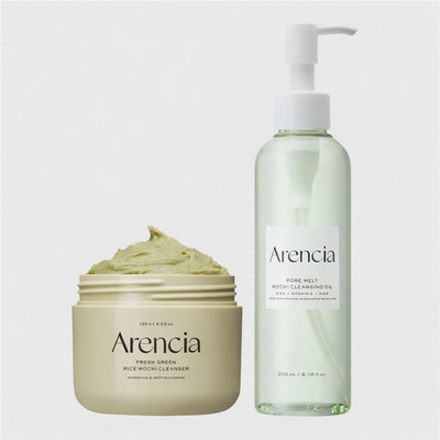 Arencia Pore Melt Double Cleansing Duo - Gentle Cleansing Oil & Fresh Green Rice