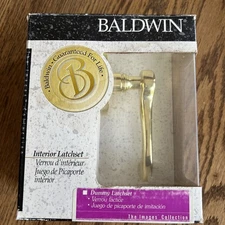 Baldwin Classic Lever 95455-030-LDM, Wave Lever Latchset, Brass, Left Hand NEW