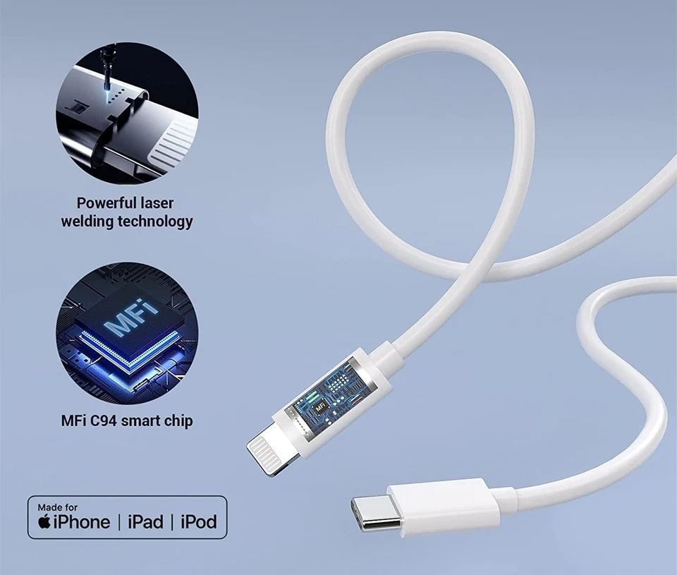 6FT 10FT USB-C Fast Charger Cable PD 20W For iPhone X 11 12 13 14 15 16 Pro Max - Image 3 of 4