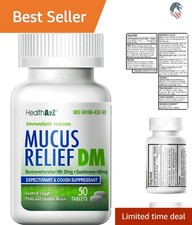 Mucus Relief DM Tablets 20mg Dextromethorphan 400mg Guaifenesin Uncoated 50 C...
