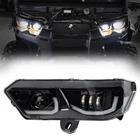 KEMIMOTO Front LED Headlights Headlamps For Can-Am Defender HD5/8/7/9/10 MAX