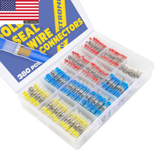 380 Pcs Marine Grade Solder Seal Wire Connectors Kit Waterproof Heat Shrink Butt