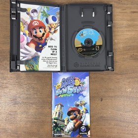 Super Mario Sunshine GameCube Players Choice CIB Complete Tested Mint Disc