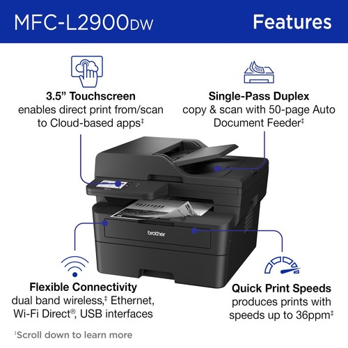 Professional Laser Printer with Scanner, High-Speed 36 ppm Monochrome All-in-... - Bild 2 von 6