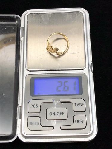 Solid 14K Yellow Gold Gecko Lizard Ring 2.61g (size 6.5) - Picture 5 of 6