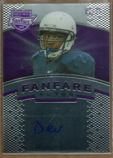 2012 Press Pass Fanfare Purple #FFDS Devon Still Auto /25 - FB