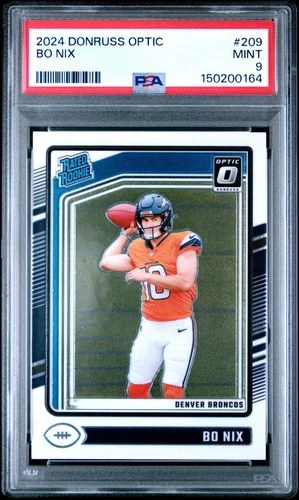 2024 PANINI DONRUSS OPTIC #209 BO NIX ROOKIE RC PSA 9