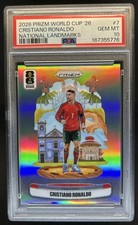 2026 Panini Prizm World Cup Cristiano Ronaldo National Landmarks SSP #7 PSA 10