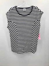 Pre-Owned Cabi Navy Size Medium Stripe T-shirt