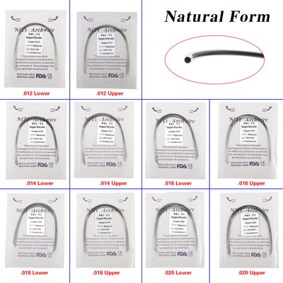 Fils Orthodontiques Niti Super élastiques Ronds - 100 Pièces, Forme Naturelle, Marque Carepacy