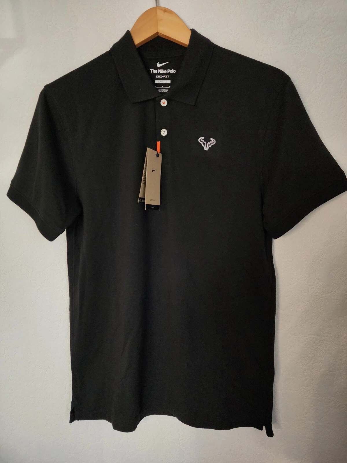 Nike The Nike Polo Rafa Slim Fit Shirt Size Large Mens Black DD8532-010 Nwt