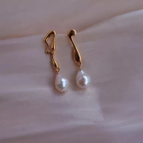 Preciosos Pendientes Colgantes AAA+ Mar del Sur Gota Perla Blanca Oro 14k P - Imagen 5 de 6
