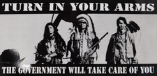 Turn In Your Arms The Government Will Take Care Of You Vinyl Bumper Sticker