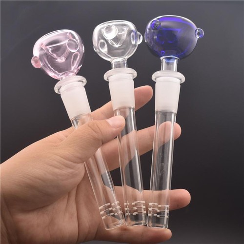 14mm Male Bowl +5" Downstem Thick Glass for Glass Bong Pipe Replacement parts - Afbeelding 1 van 20