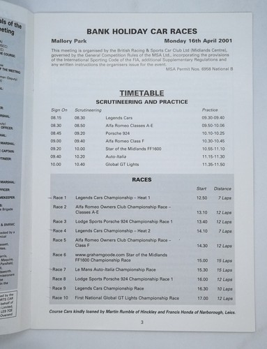Mallory Park Motorsport Programmes 1960 to 2021 - F1, F5000, F3, F2, BTCC & GT's - Picture 132 of 212