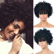 African Curly Wigs for Black Women Short Spring Twist Afro Curls Wigs Party Wigs