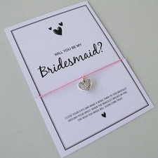 PERSONALISED Will You Be My BRIDESMAID Proposal Card | Bracelet Gift Flower Girl