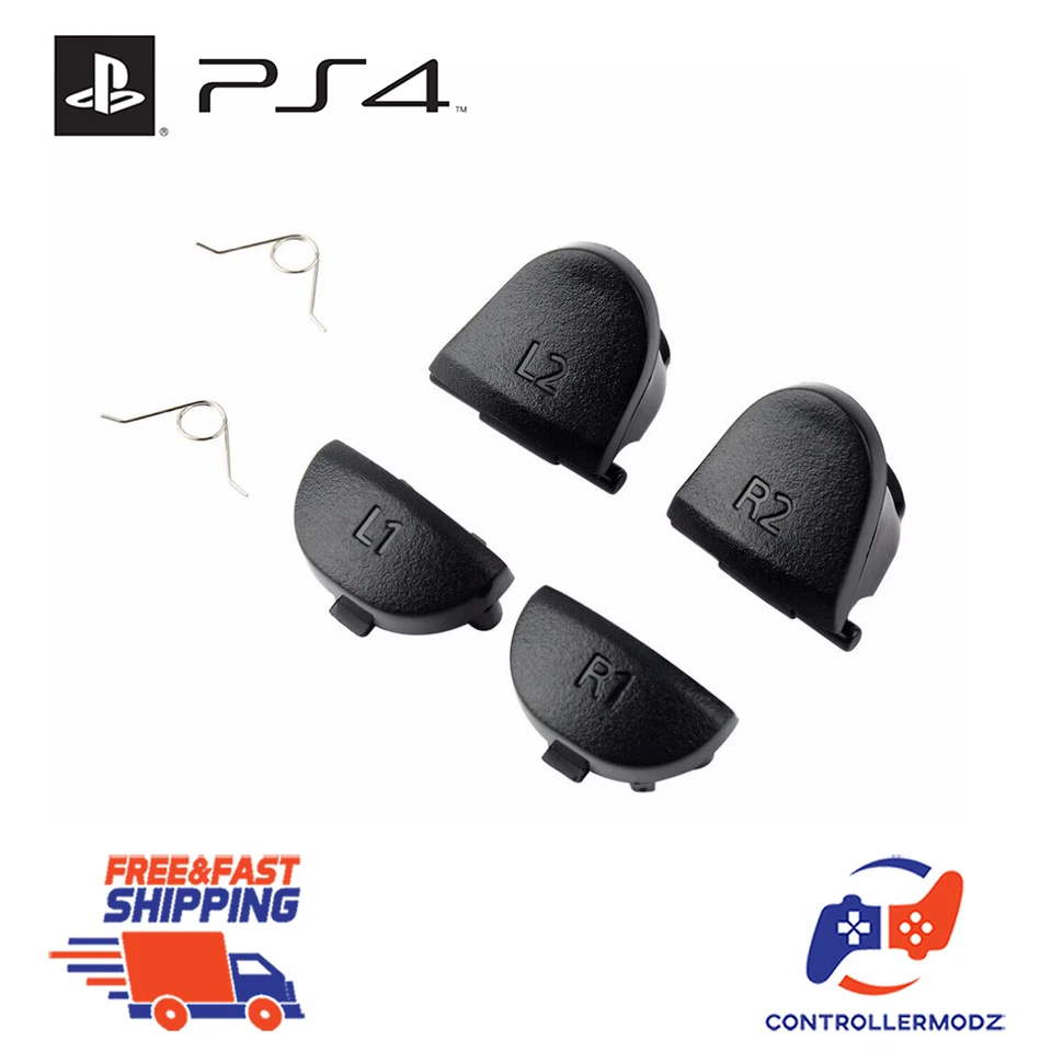 R2 R1 L2 L1 Replacement Shoulder Trigger Buttons + Springs For PS4 V1 Controller