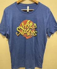 Wyld Stallyns Short Sleeve SS T-Shirt Bill & Ted LARGE LG L Blue **NEW**