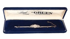 Antique Gruen Diamond 14K Gold Ladies Watches, Original Box