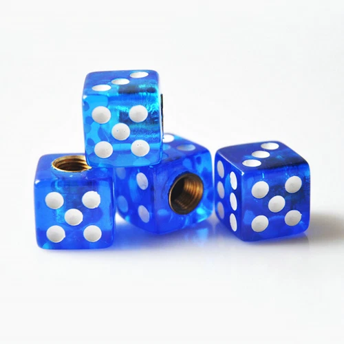 4 pcs/8pcs Plastic Clear Dice Tire Stem Valve Caps Car Wheel Air Dust Cap Cover - Picture 13 of 16
