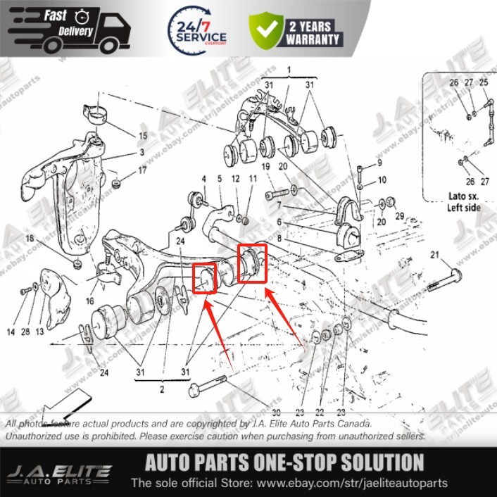 Front Lower Control Arm Bushing (Small) 🚀 Maserati Quattroporte GT GC
