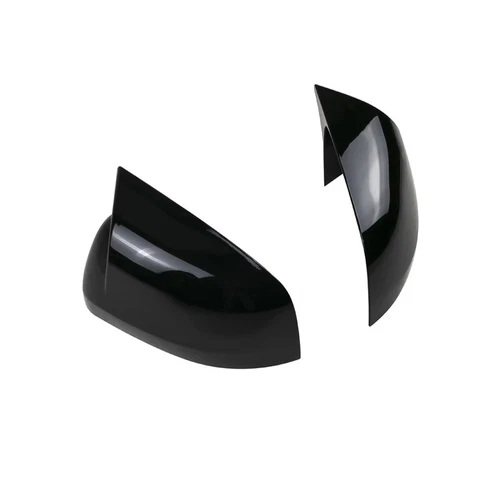 Gloss Black OX Horn Rearview Mirror Cover Caps For Jeep Grand Cherokee 2011-2022 - Picture 6 of 7